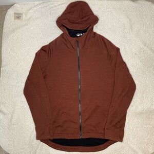 Men's Zip Hoodie - Rust Brown